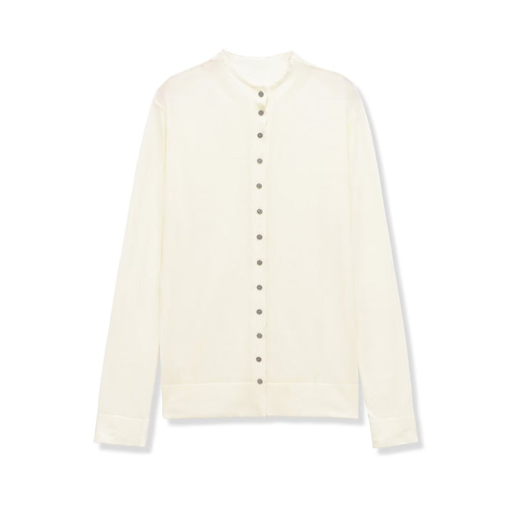 Damen Feinstrick-Cardigan mit Knopfleiste und Rundhalsausschnitt Drune