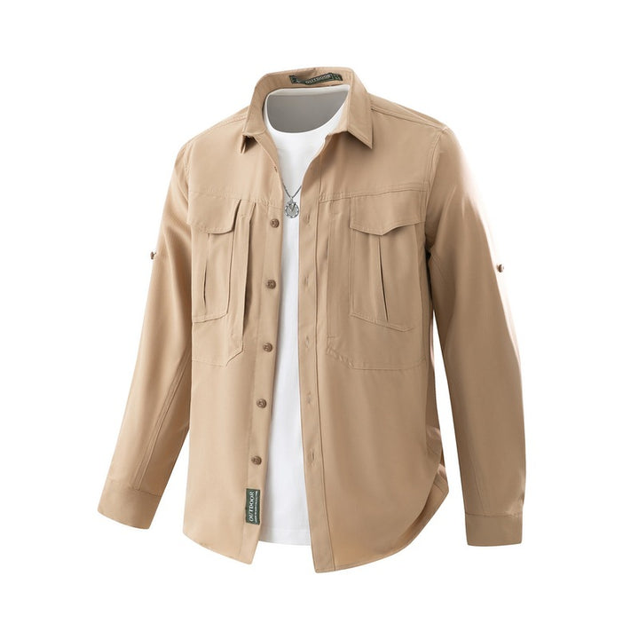 Herren Praktisches Outdoor-Hemd mit vielen Taschen Drune