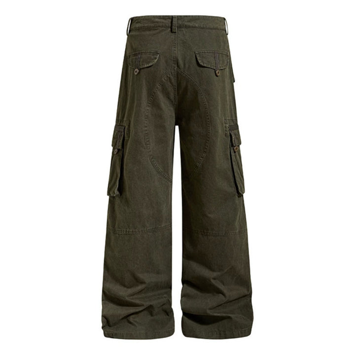 Damen Weite Cargo-Culottehose mit hoher Taille und Multi-Taschen Drune