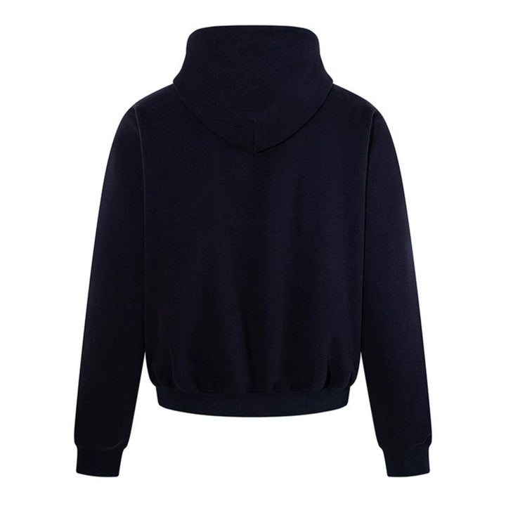 Herren Kapuzen‑Sweatjacke mit karierter Kapuzenfütterung, Metallreißverschluss und geripptem Saum Drune