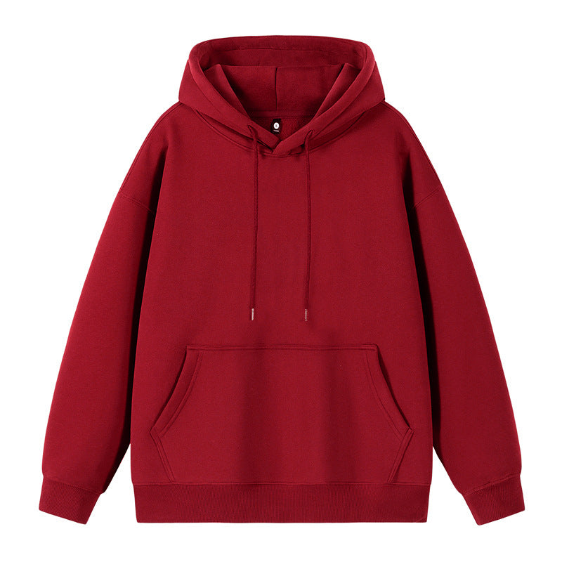 Unisex Oversize-Kapuzenpullover mit Kängurutasche und überschnittener Schulter Drune