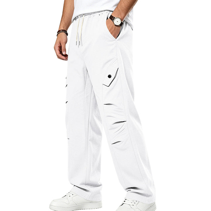 Herren Lässige Cargo-Jogginghose mit Kordelzug und Cut-Out-Details Drune