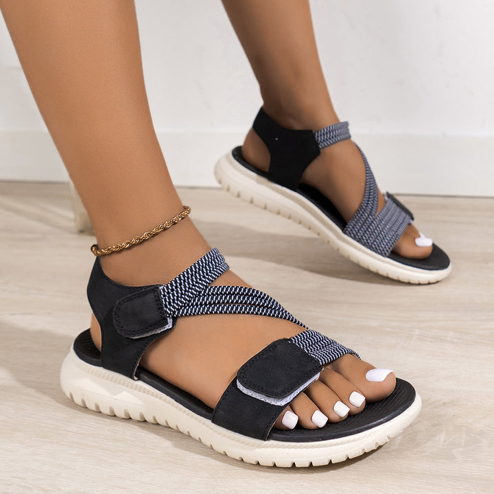 Damen Verstellbare Riemen Freizeit Sandalen Drune