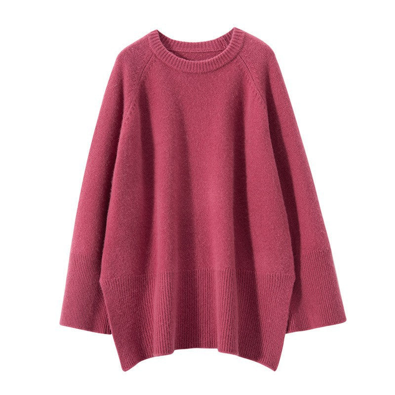 Damen Grobstrickpullover mit weit geschnittenem Design und voluminösen Ärmeln Drune