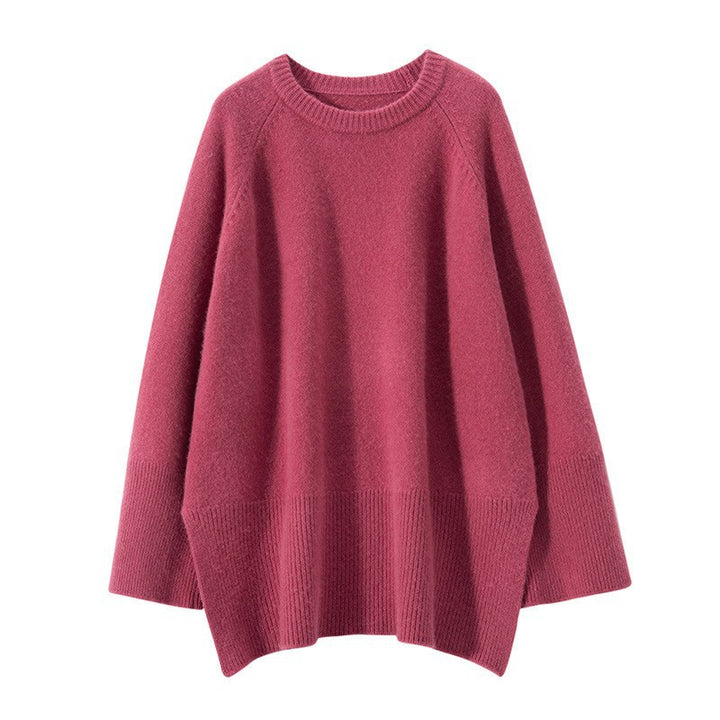 Damen Grobstrickpullover mit weit geschnittenem Design und voluminösen Ärmeln Drune