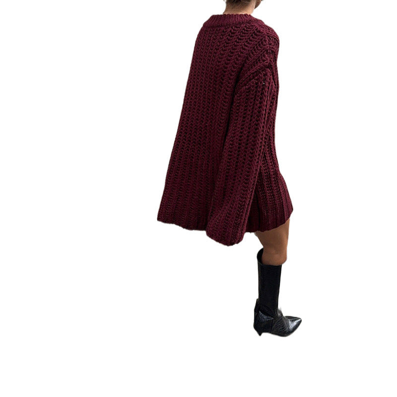Damen Oversized Strickpullover Drune