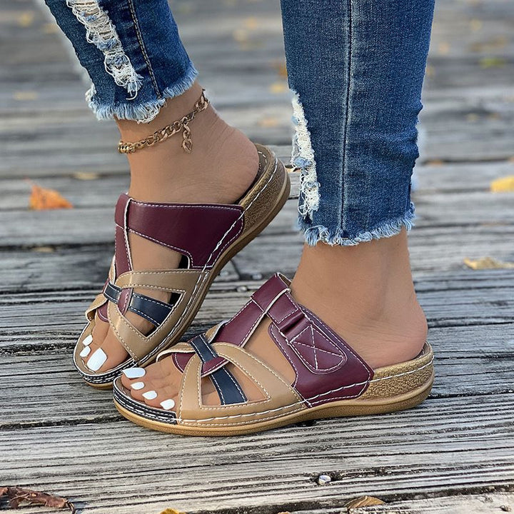 Damen Relax-Sandalen mit ergonomischem Fußbett und verstellbaren Riemen Drune