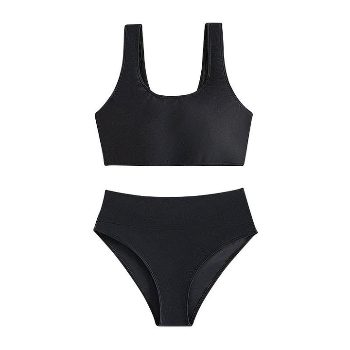 Damen Sport-Bikini mit hohem Bund und breiten Trägern Drune