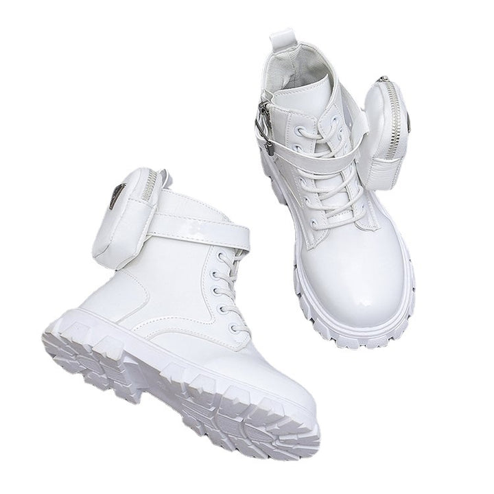 Damen Modische Schnürstiefel mit ausgefallenem Design und praktischen Taschen Drune