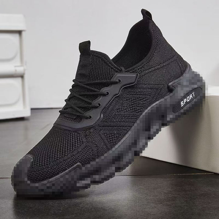 Herren Leichter Strick-Running-Style Sneaker mit gepolsterter Plateau-Sportsohle Drune