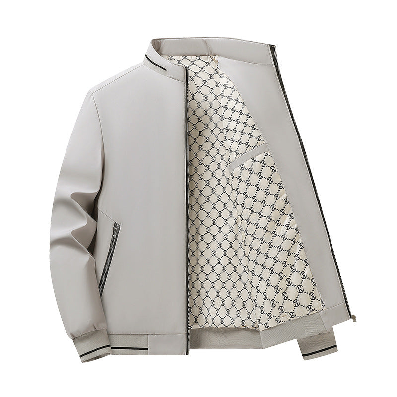 Herren Modische Übergangsjacke mit hohem Kragen Drune