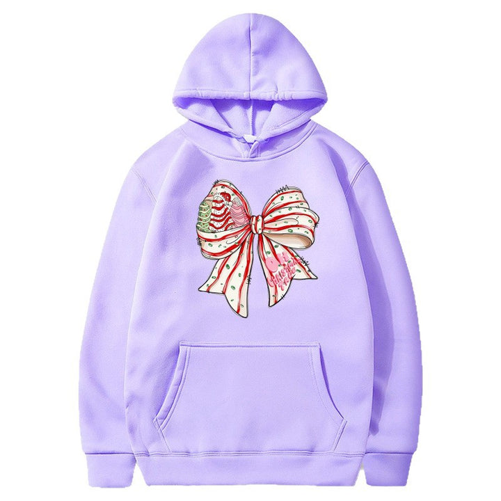 Damen Kapuzenpullover mit festlichem Schleifenmotiv Drune