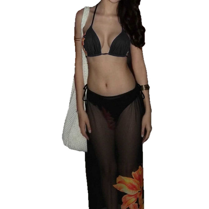 Damen Bikinis mit elegante durchsichtige Strandüberwürfe Drune
