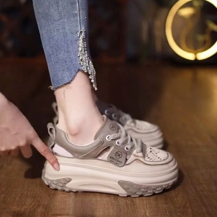 Damen High-Top Sneakers mit gepolsterter Sohle und atmungsaktiver Konstruktion Drune