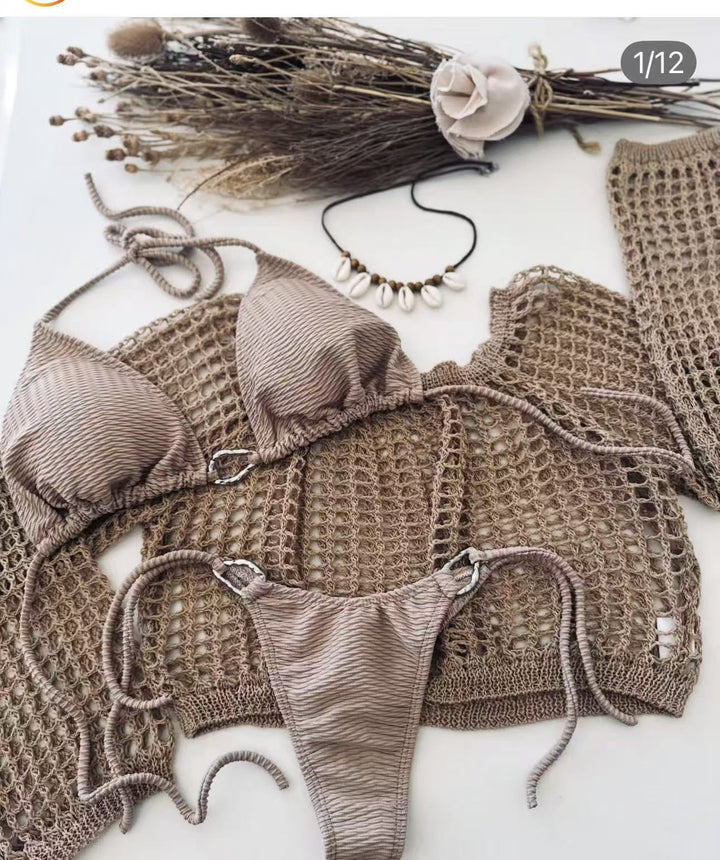 Damen luxuriöses Häkel-Bikini-Set Drune
