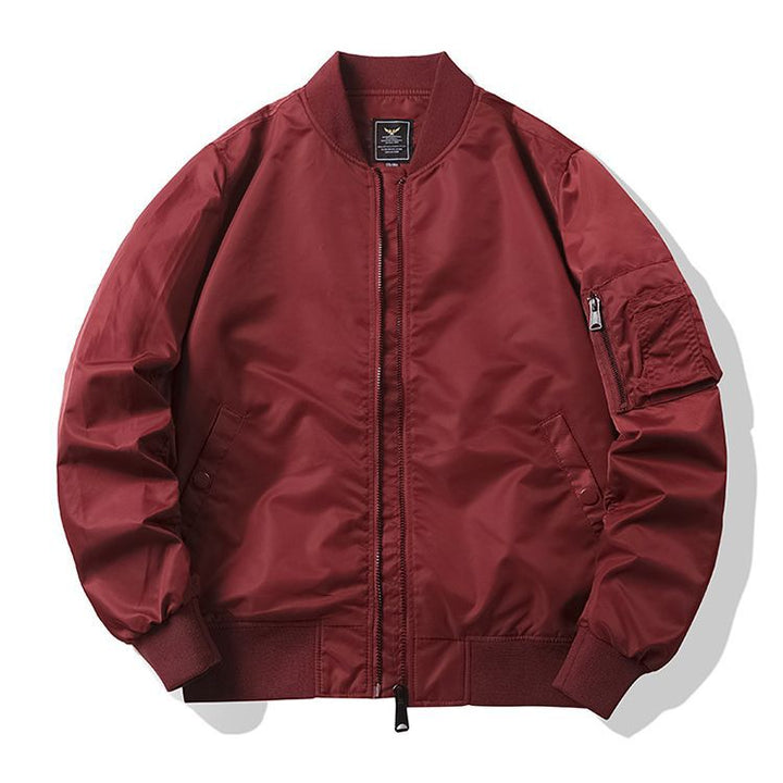 Men's  low-profile utility bomber jacket with two-way concealed zip and sleeve tool pocket Drune