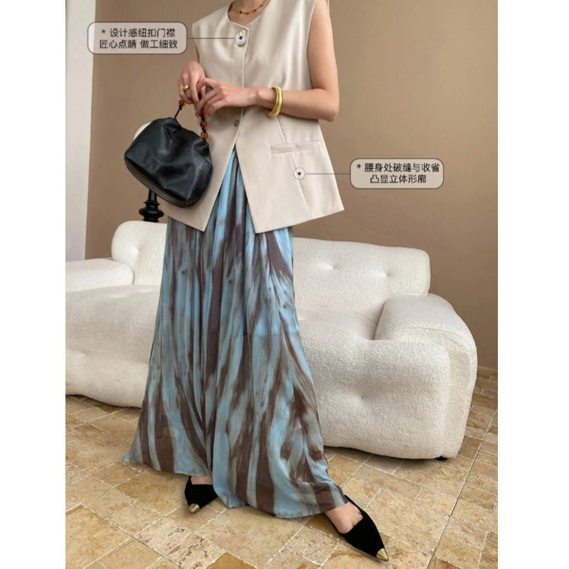 Damen elegante Weste mit Knopfdetails und praktischen Taschen Drune