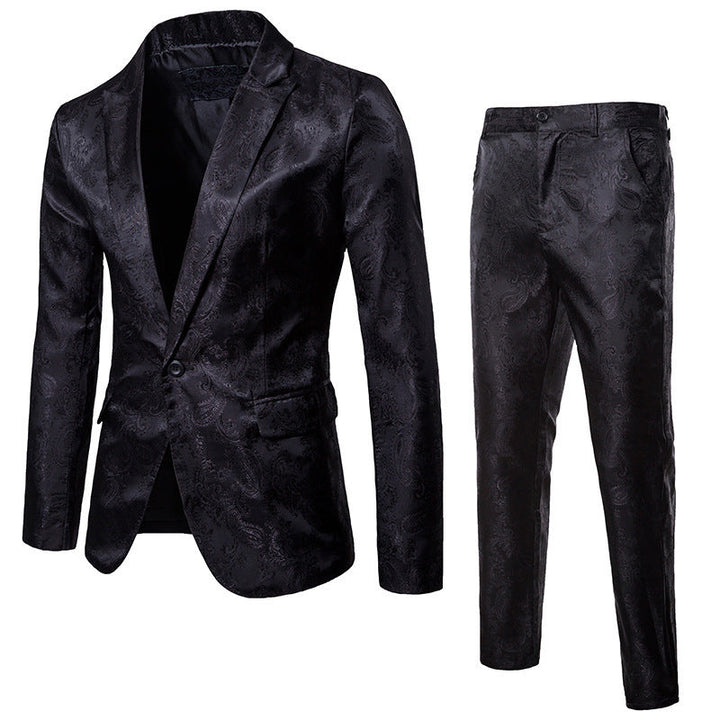 Herren elegantes Anzug-Set mit feinem Paisleymuster Drune
