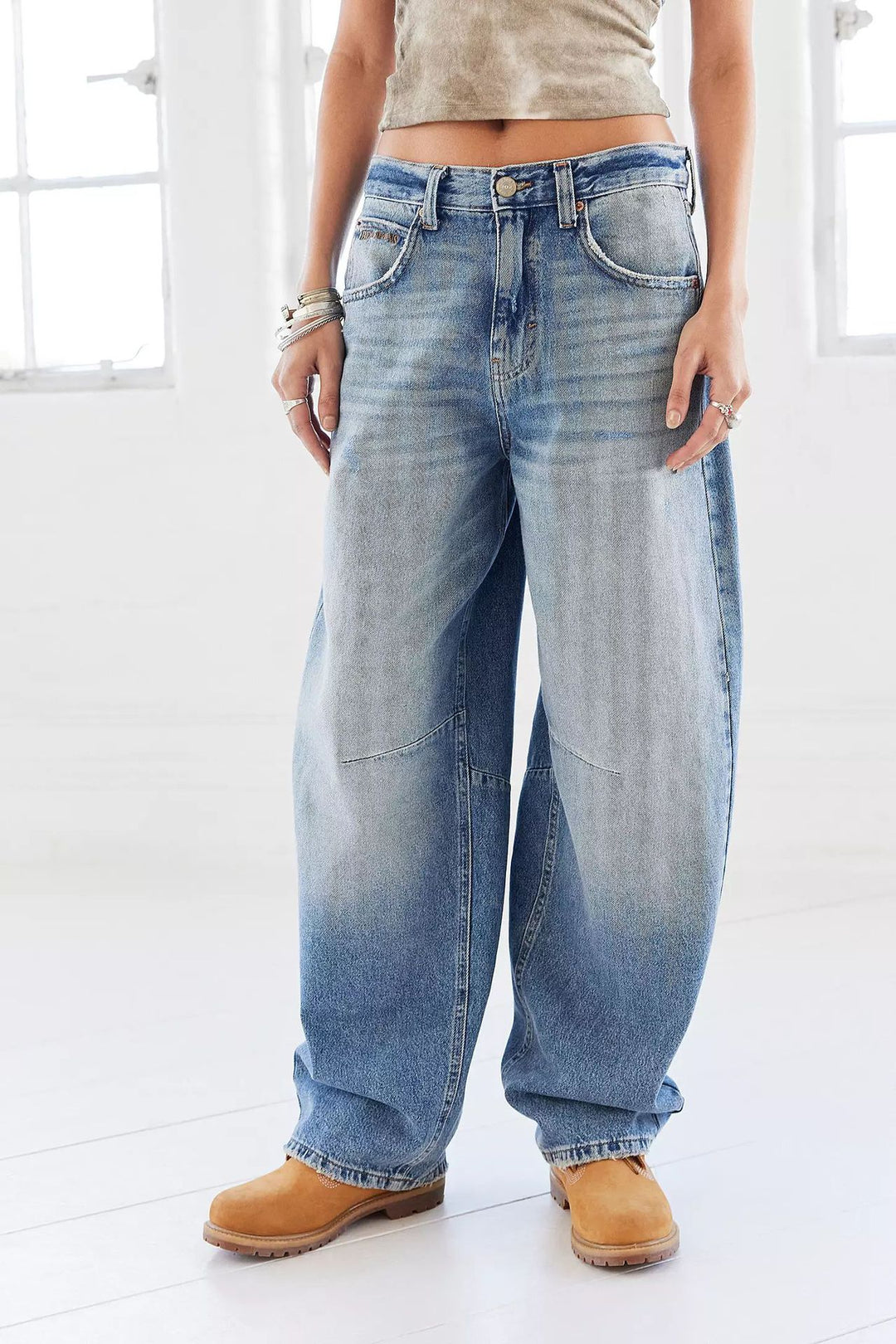 Damen Baggy-Jeans im Vintage-Style Drune