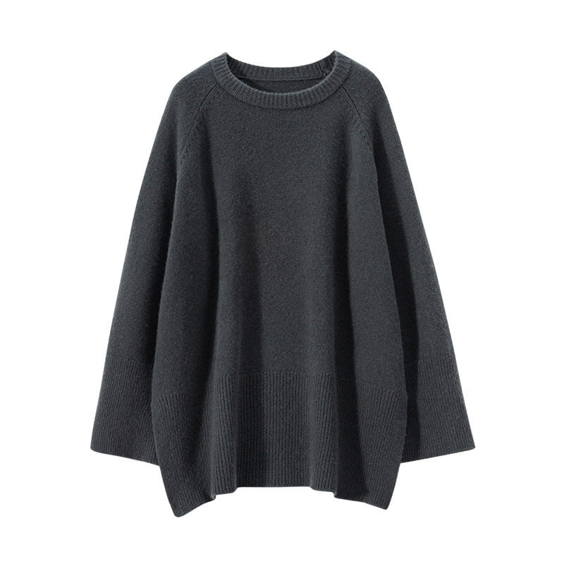 Damen Grobstrickpullover mit weit geschnittenem Design und voluminösen Ärmeln Drune