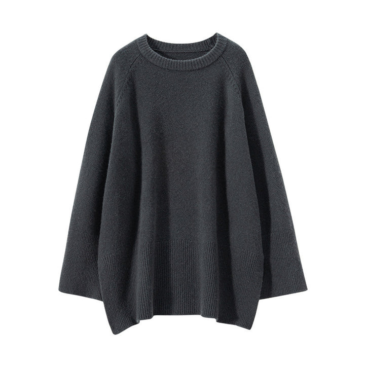 Damen Grobstrickpullover mit weit geschnittenem Design und voluminösen Ärmeln Drune