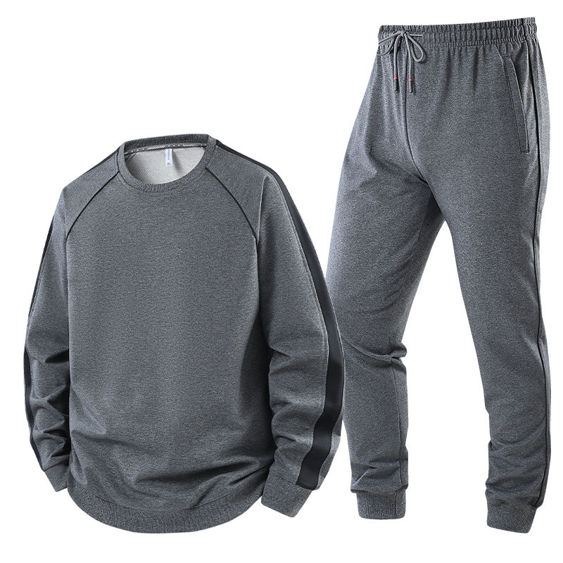 Herren Freizeit-Trainingsanzug-Set aus weichem Jersey mit Raglanärmeln & elastischem Kordelbund Drune