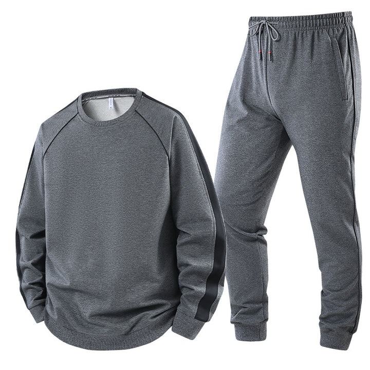 Herren Freizeit-Trainingsanzug-Set aus weichem Jersey mit Raglanärmeln & elastischem Kordelbund Drune