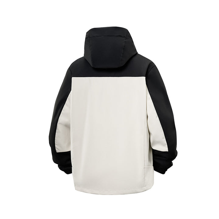 Herren Softshell-Outdoorjacke mit Kapuze, wasserabweisend und kontrastierenden Einsätzen Drune