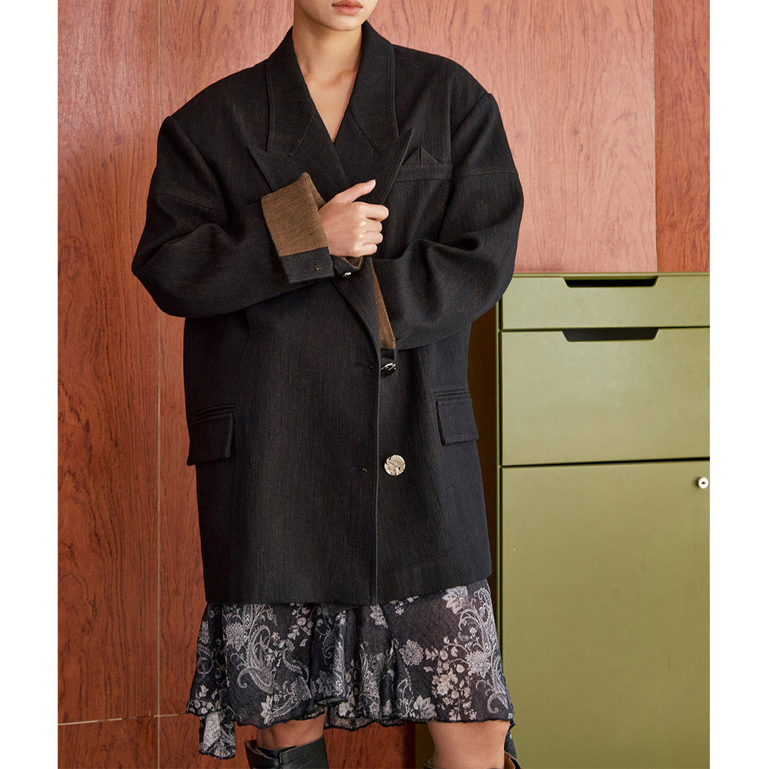 Damen Oversized Blazer aus hochwertigem Stoff Drune