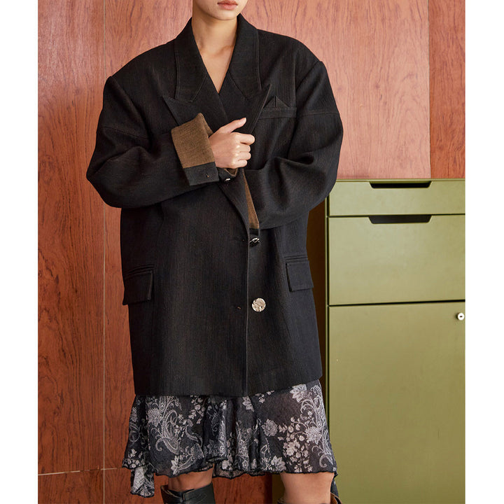 Damen Oversized Blazer aus hochwertigem Stoff Drune