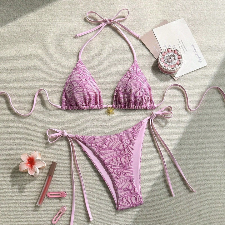 Damen Bikinitop und Spitzen-Bikiniunterteil Drune