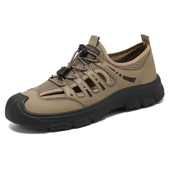 Herren nan robuster Outdoor-Sandalensneaker mit atmungsaktivem Mesh, Schnellzug-Bungee und griffiger Profilsohle Drune
