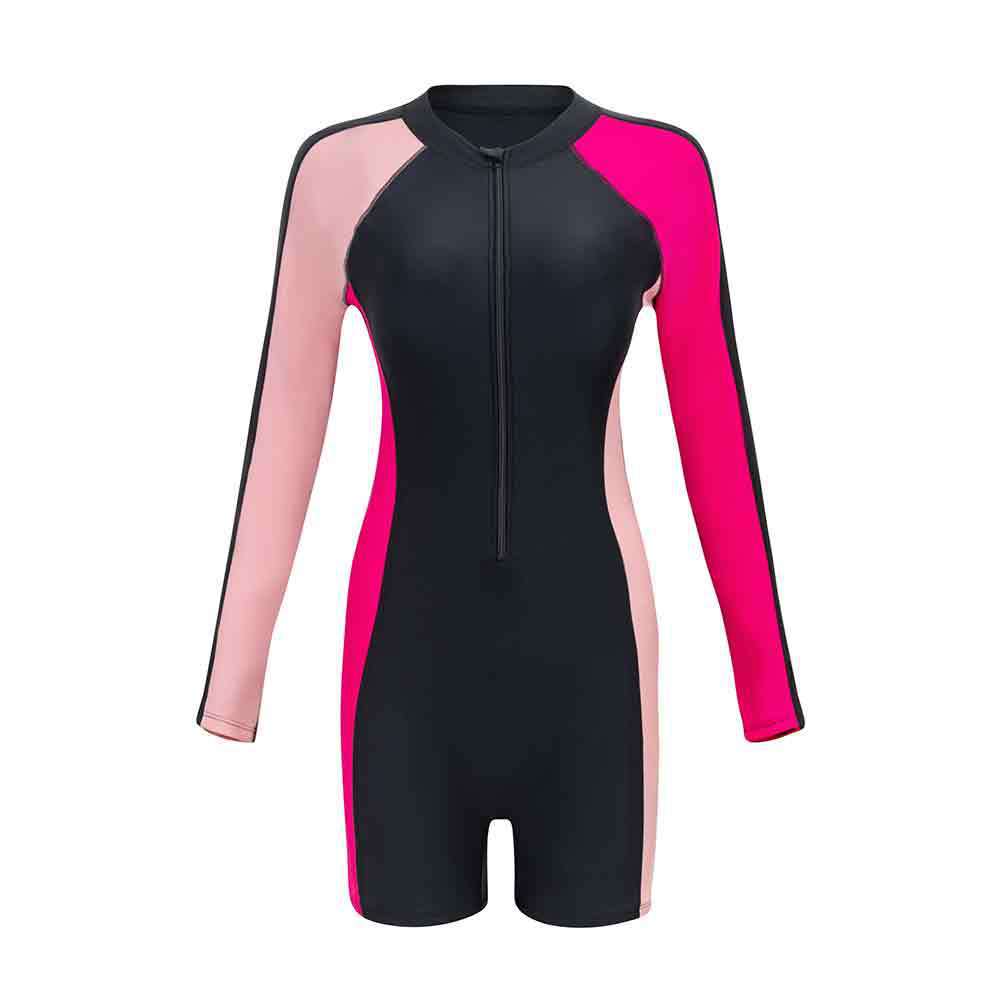 Damen Sportlicher Langarm-Schwimmanzug mit Anliegendem Schnitt Drune