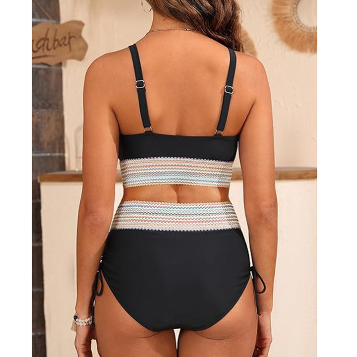 Damen Bikini-Set mit verstellbarem Bund und elegantem Oberteil Drune
