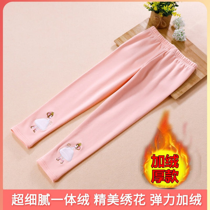 Mädchen Leggings mit buntem Applikationsdesign Drune