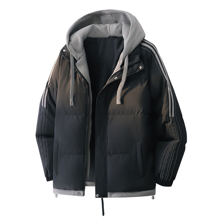 Damen Modische Steppjacke mit Kapuze und Innensweater Drune