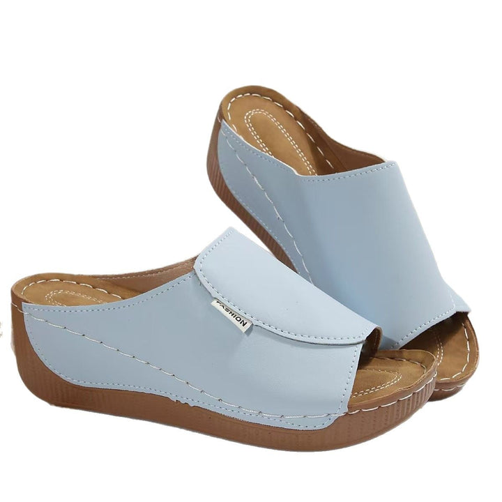 Damen bequeme Clogs mit ergonomischer Fußbett und modischem Riemendesign Drune