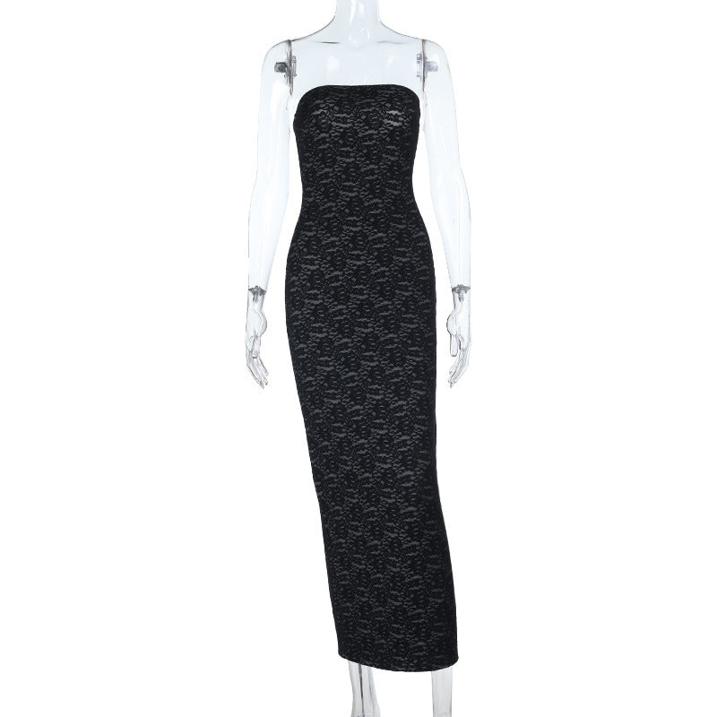 Damen Figurbetontes Spitzenkleid Drune