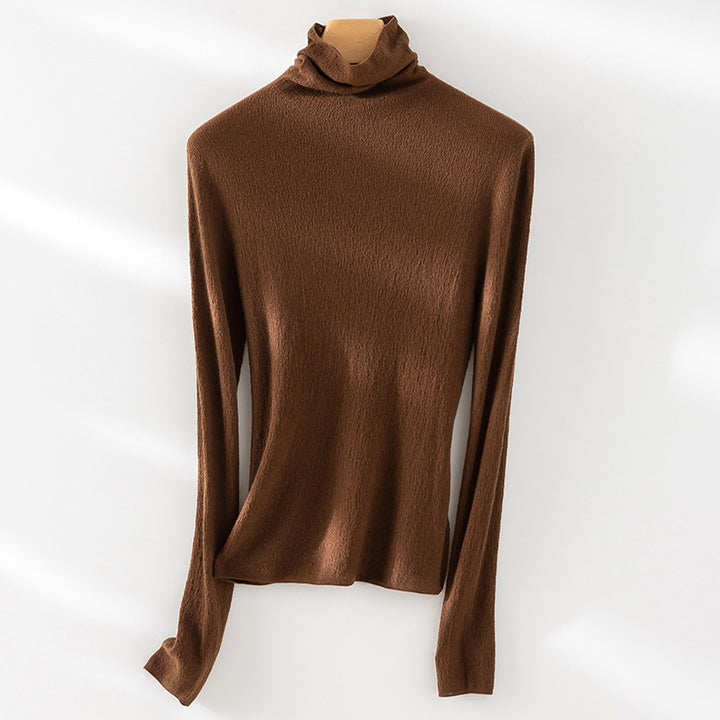 Damen Feiner ultraleichter Rollkragenpullover aus Stretch‑Feinstrick Drune