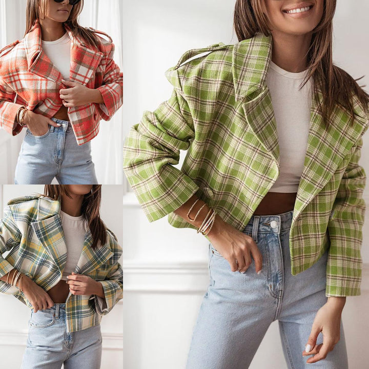 Damen Elegante Kurzjacke mit lässigem Schnitt und praktischen Taschen Drune