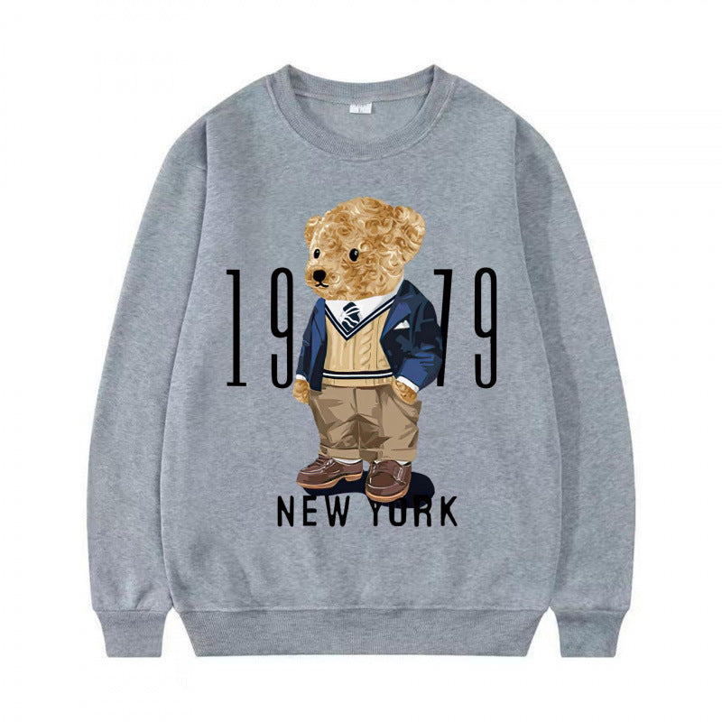 Damen Gemütlicher Sweatshirt mit Bärenmotiv Drune
