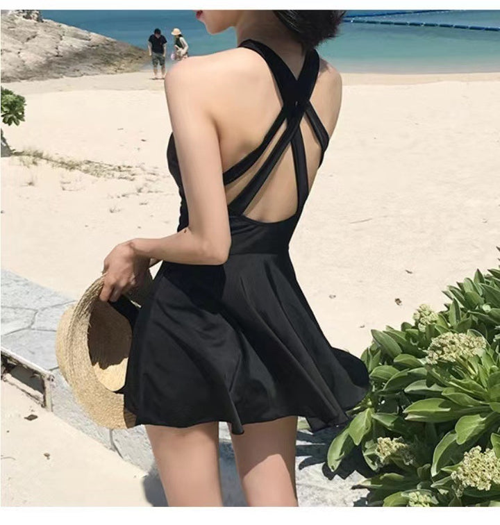Damen Schwimmdress mit elegantem X-Träger-Design Drune