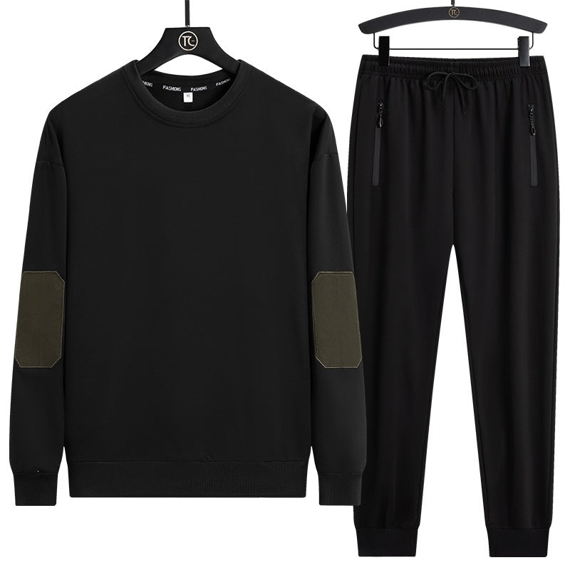 Herren Sportives Lounge-Set aus Funktionsfleece mit Ellenbogenpatches & Reißverschlusstaschen Drune