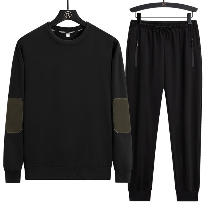 Herren Sportives Lounge-Set aus Funktionsfleece mit Ellenbogenpatches & Reißverschlusstaschen Drune