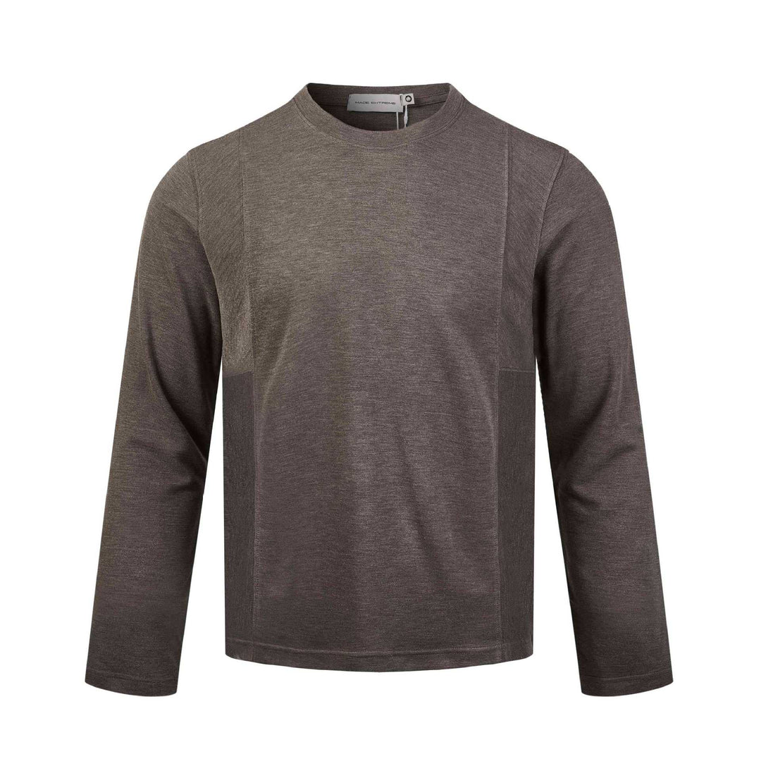 Herren Langärmeliges Feinstrick-Sweatshirt mit Rundhals und dezenter Nahtführung Drune