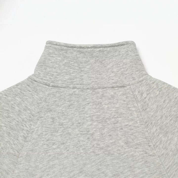 Damen Taillierte Sweatjacke mit Stehkragen, Reißverschluss und Raglanärmeln Drune