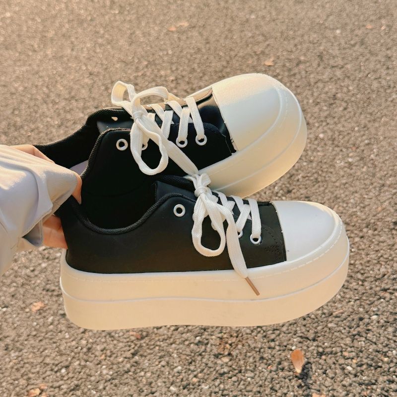 Damen Plateau Sneakers mit modischem Design und bequemer Dämpfung Drune