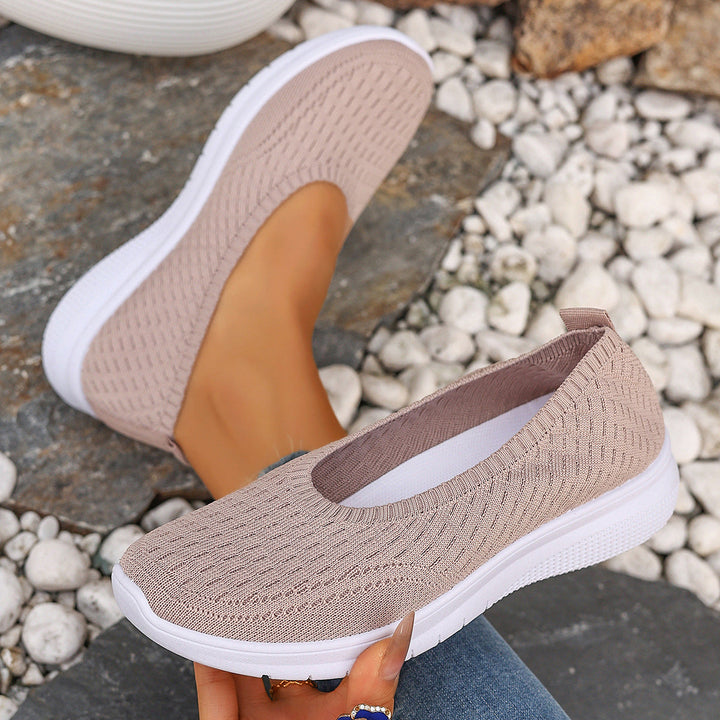 Damen Elastische Slip-On Sneakers mit Komfortsohle Drune