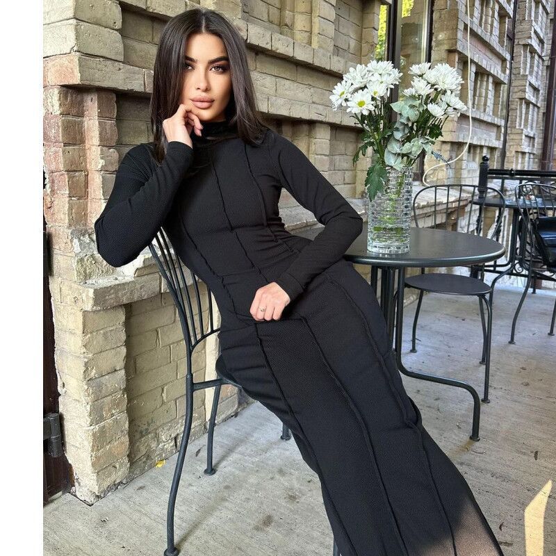 Damen figurbetontes Midikleid Drune
