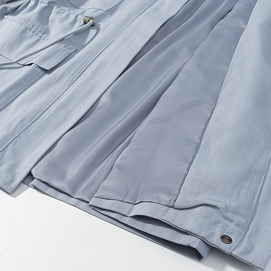 Damen Utility-Jacke mit Kordelzug, Stehkragen und aufgesetzten Taschen Drune